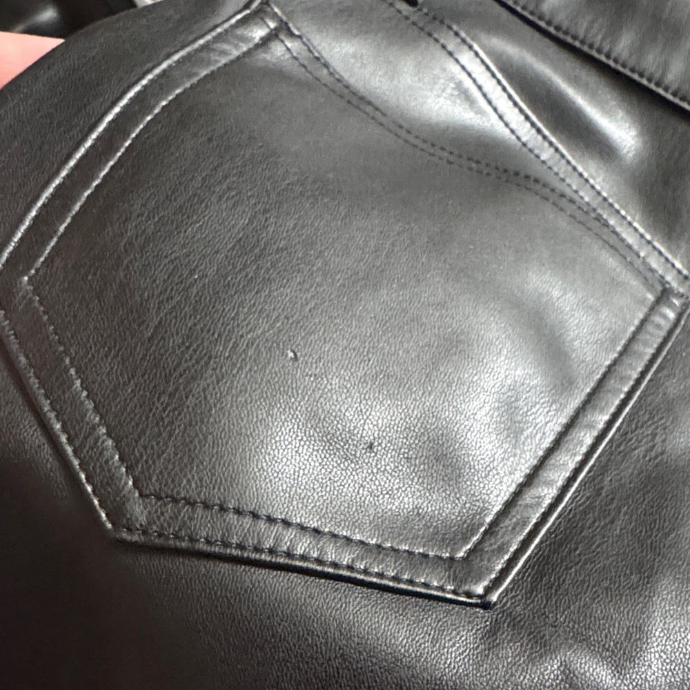 PISTOLA Black faux Leather pants Size 24 - Picture 11 of 11